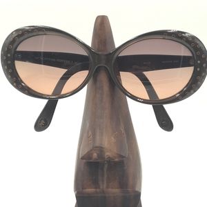 VINTAGE MORGENTHAL FREDERICKS BROWN OVAL SUNGLASSE